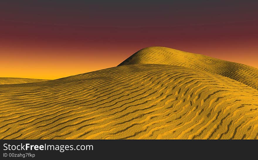 Sand desert dune - digital artwork