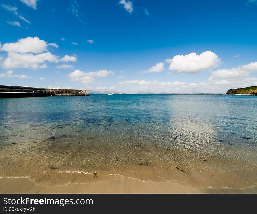 Sandy Beach opposite Croagh Patrick