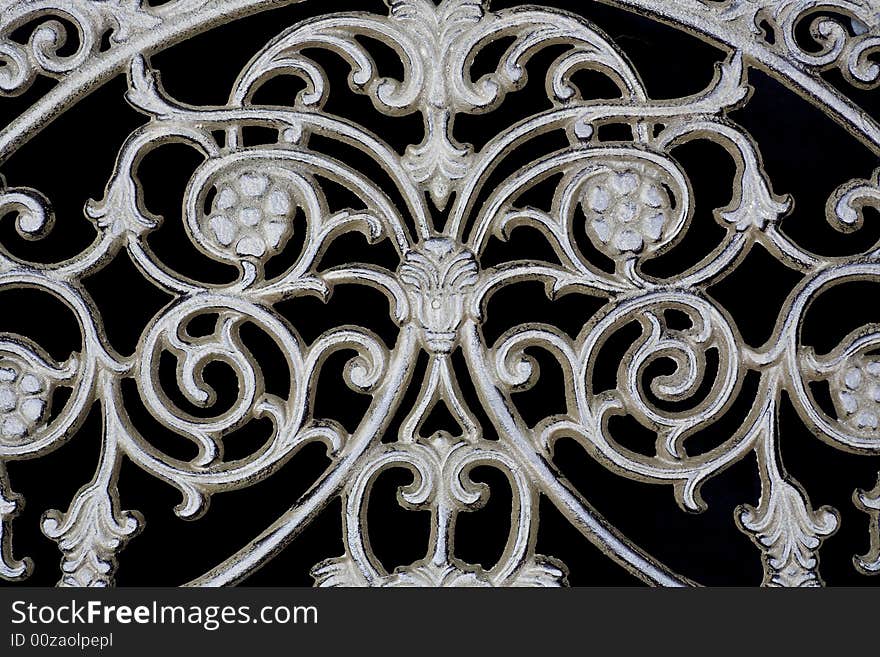 Piece of decorative cast iron work. Piece of decorative cast iron work.