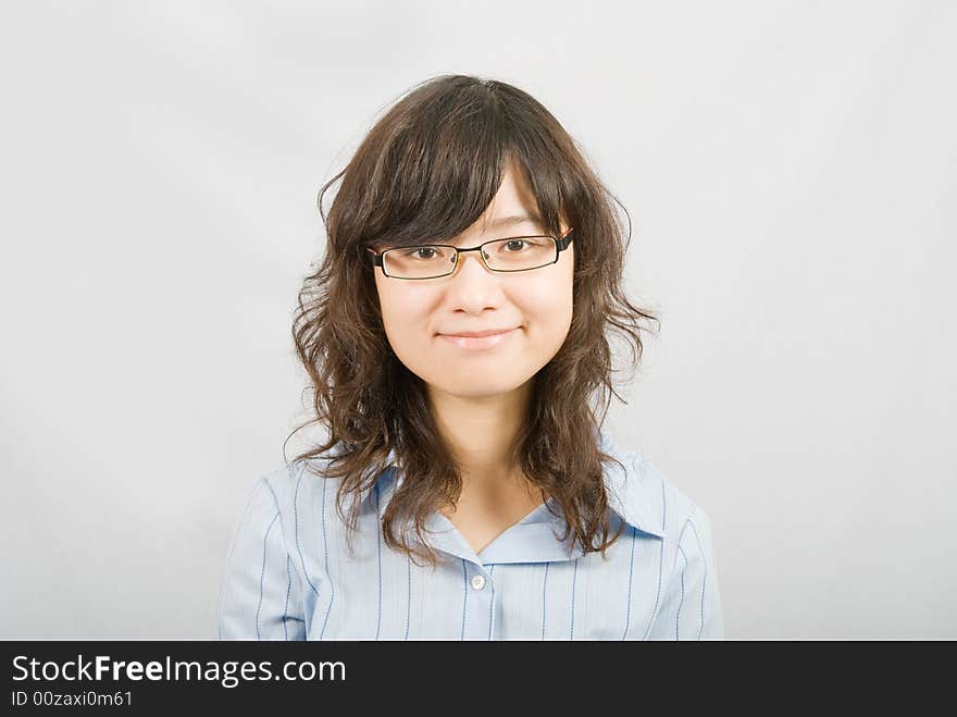 A portrait photo of a young office lady who is beautiful and confident. A portrait photo of a young office lady who is beautiful and confident.