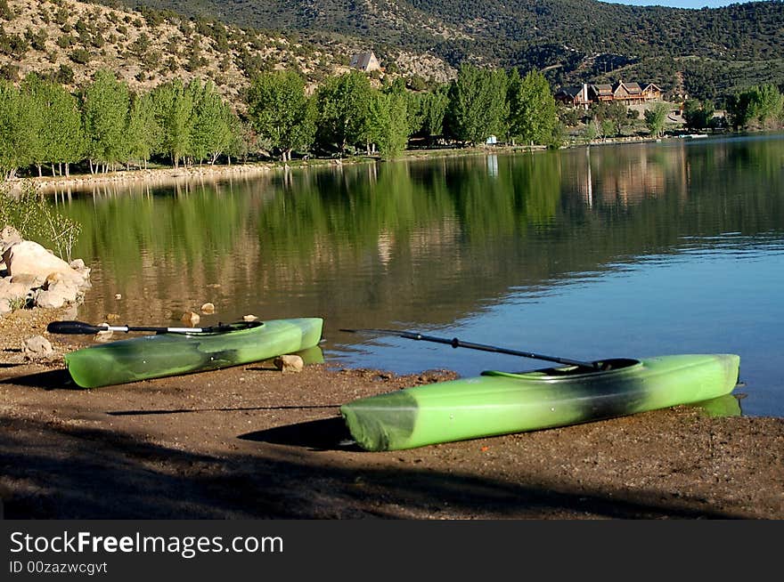 Canoing fun on Palisade Lake,
swimming fun fishing fun, water fun