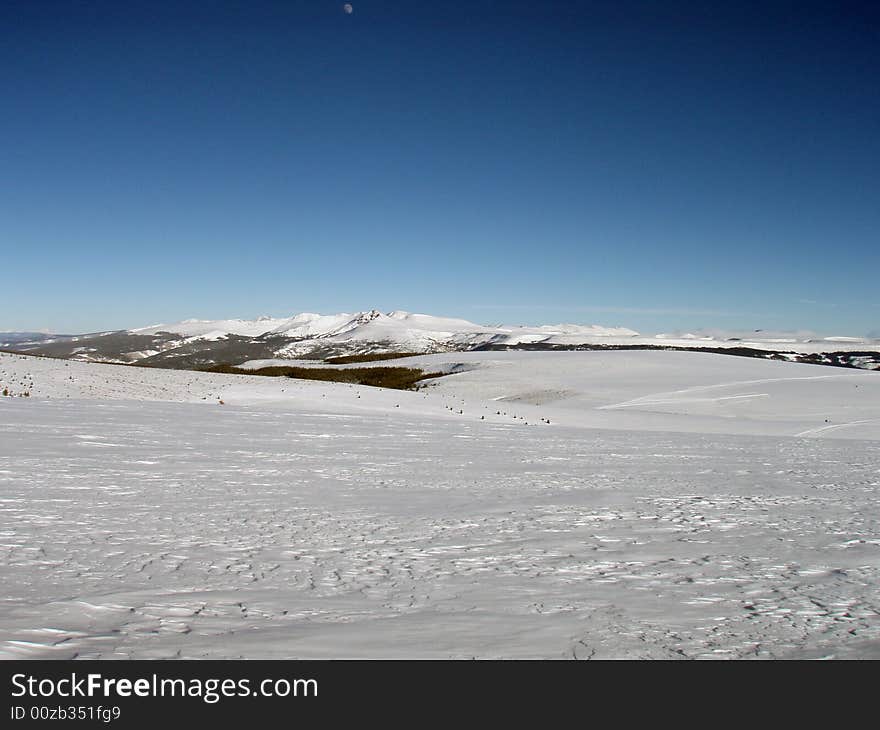 A wide opening high in the San Juan mountain range in Colorado. A wide opening high in the San Juan mountain range in Colorado