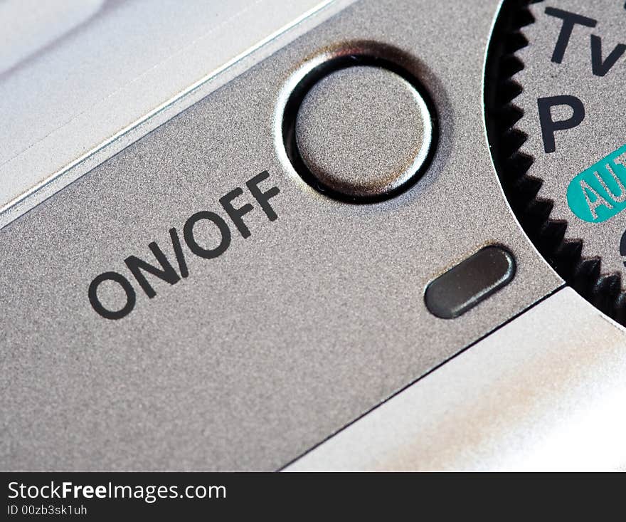 On off button of digital camera