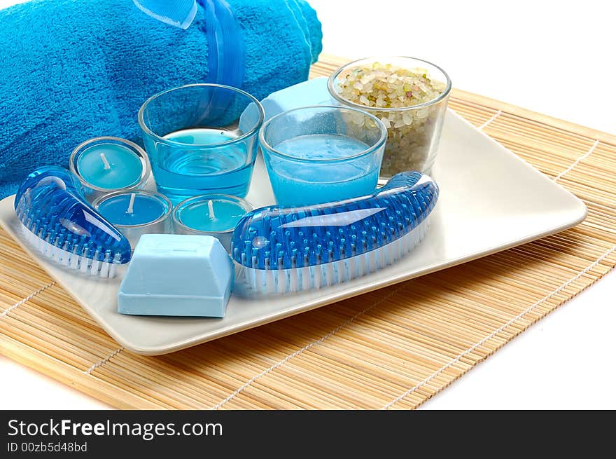 Blue things for spa and healthcare. Blue things for spa and healthcare