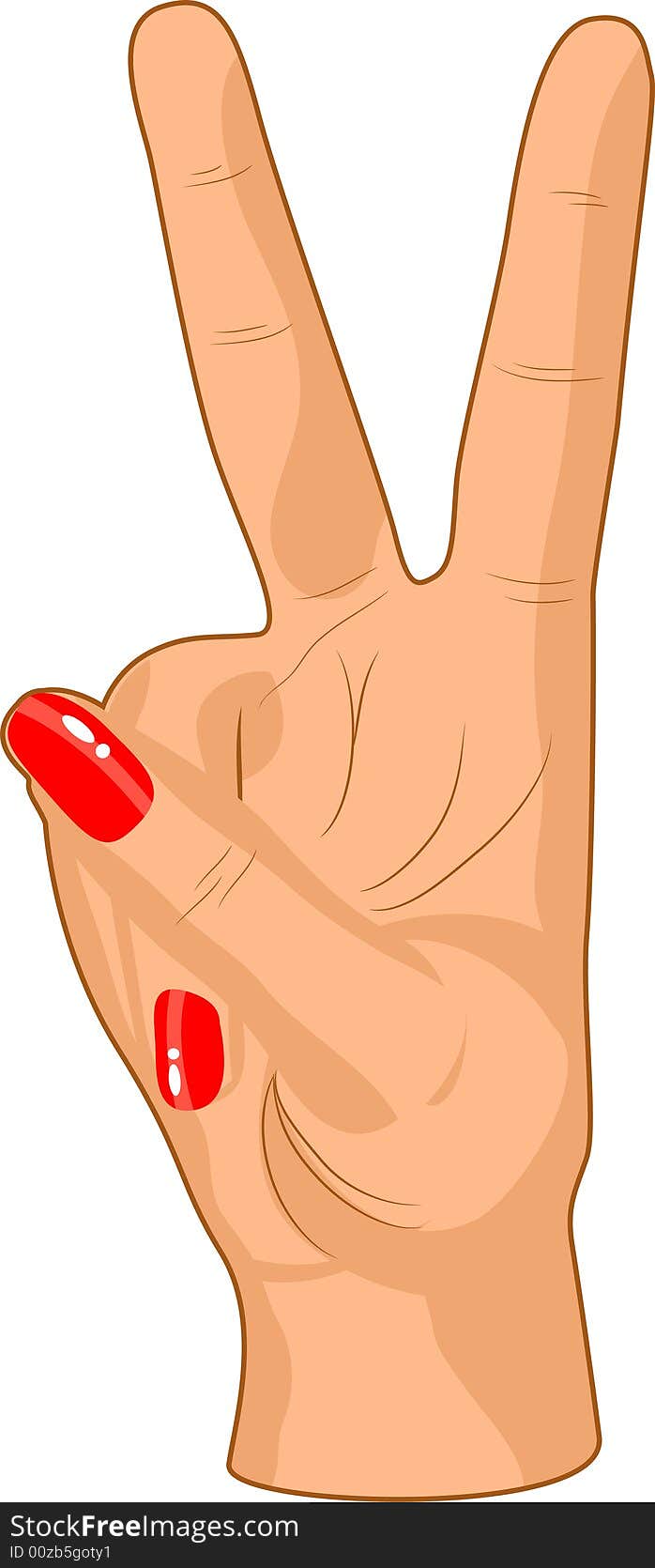 Beautiful female hand. Vector illustration. Beautiful female hand. Vector illustration.