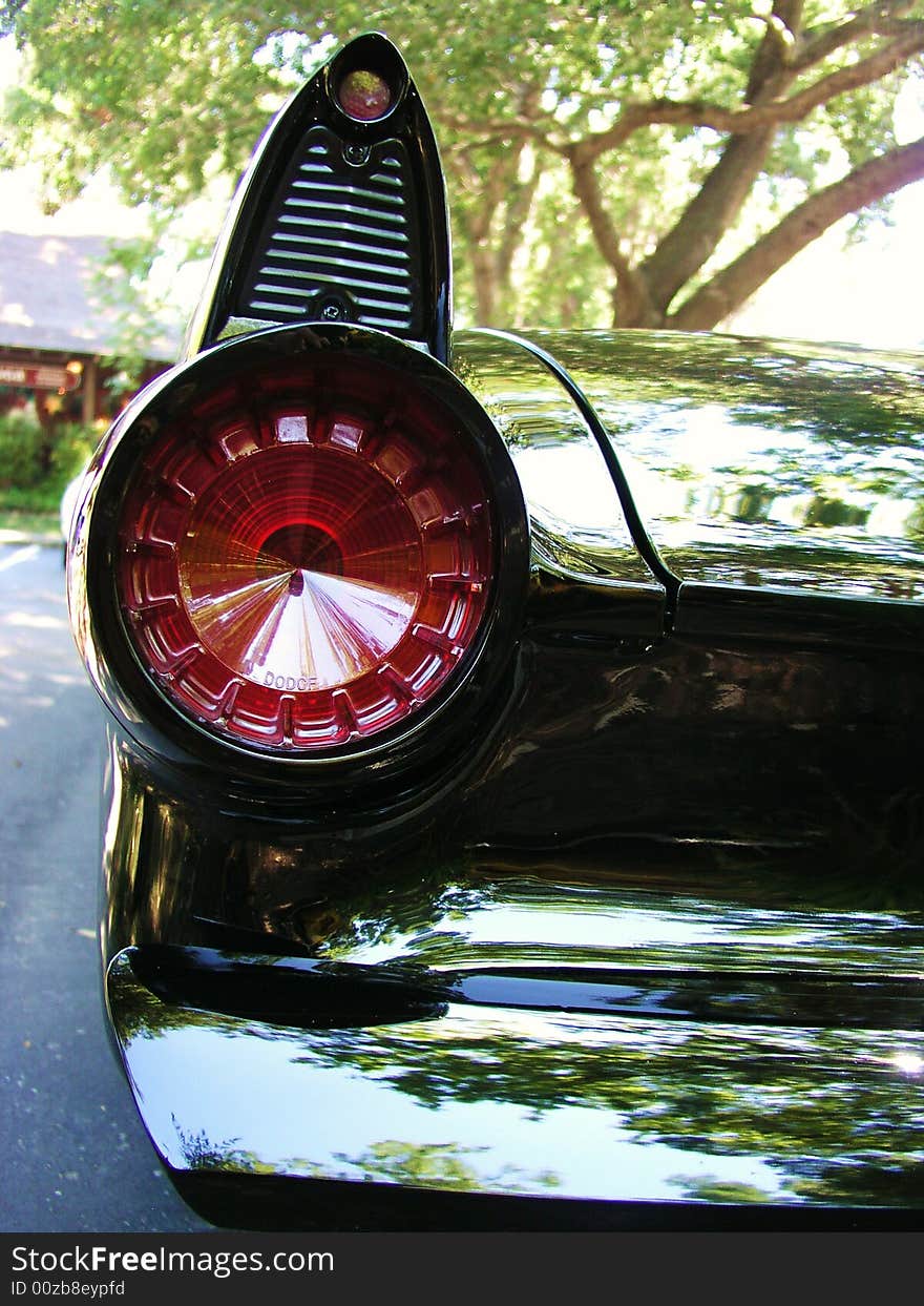 Tail Light on a classic sports car. Tail Light on a classic sports car