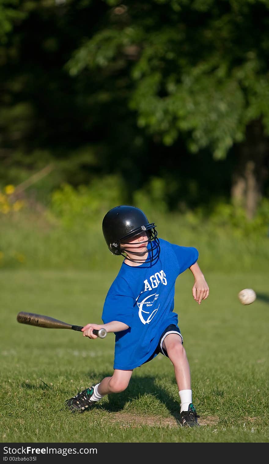 Young boy playing little league. Young boy playing little league