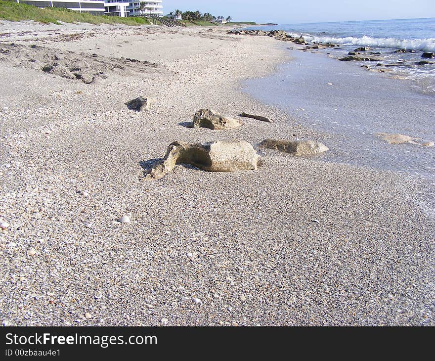 Solitude of the Sea is an interesting transformation of the normal sandy beaches to a combination of cragy rocks!