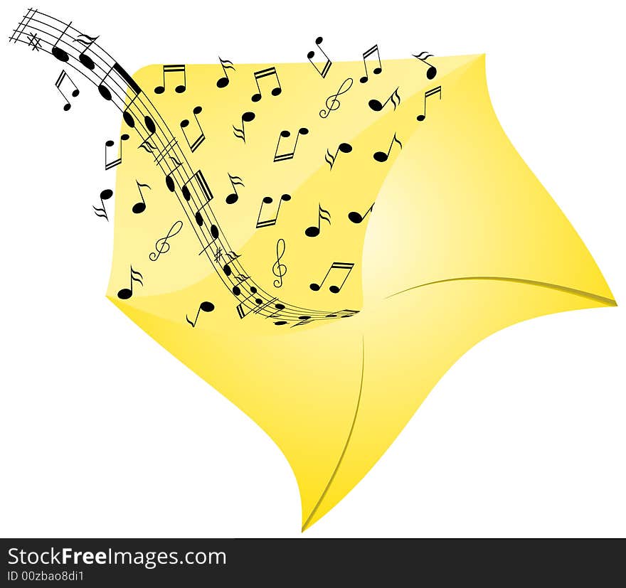 Illustration of music from envelope