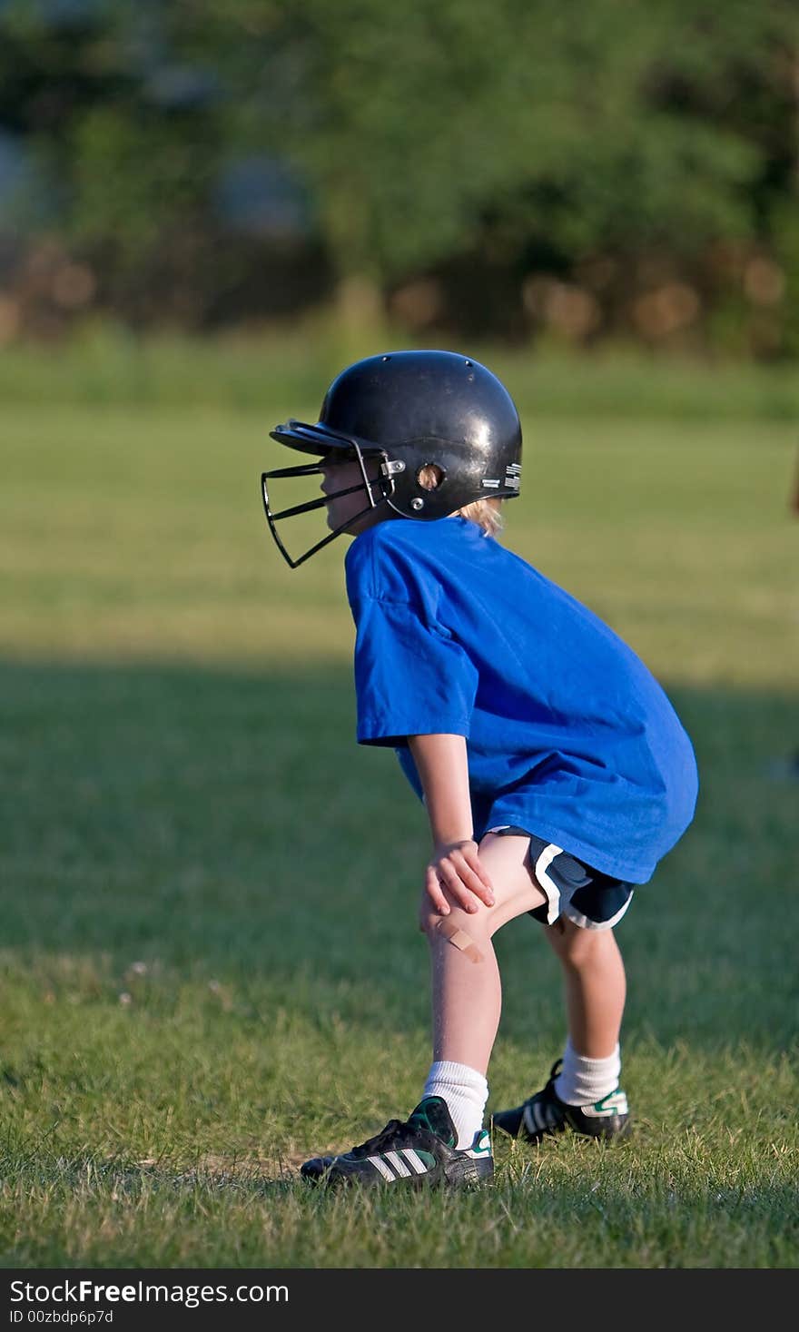 Young boy playing little league. Young boy playing little league