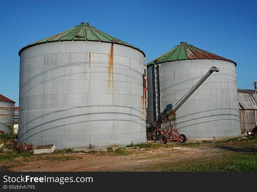 Rusty old Crop Storage bin