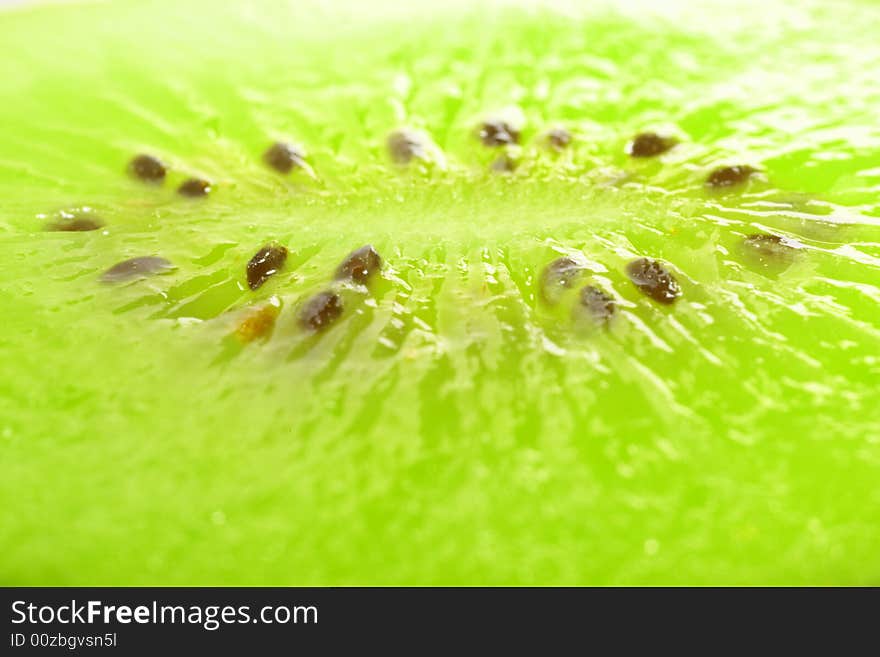 Amazing close-up of kiwi slice (5x)