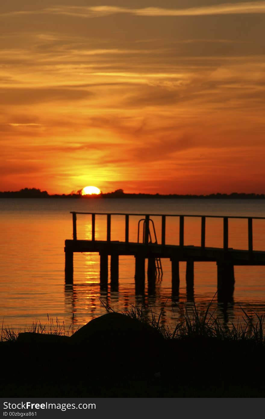 Nice sunset over the dutch sea at the fyn island. Nice sunset over the dutch sea at the fyn island.