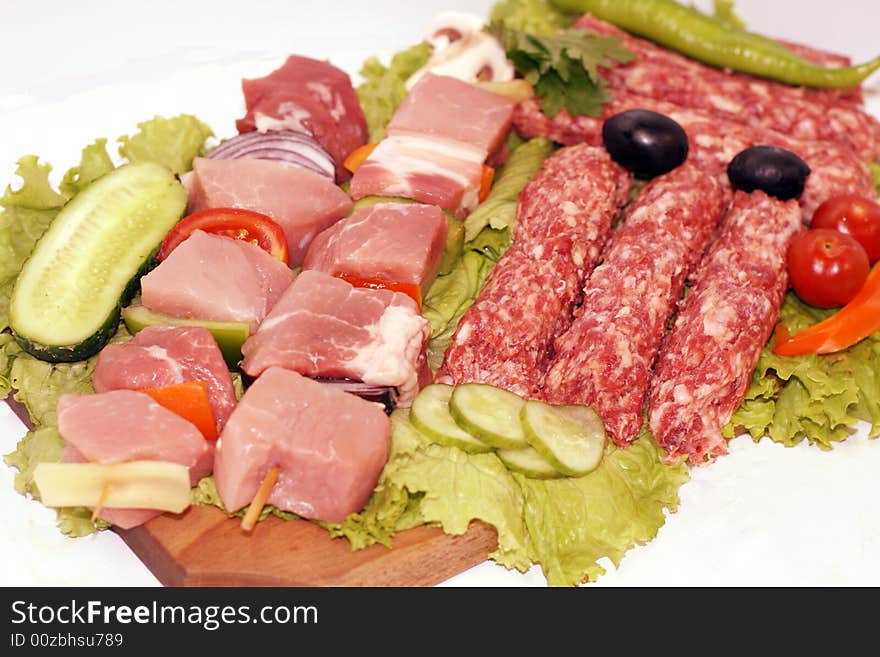 Raw grill meat pack