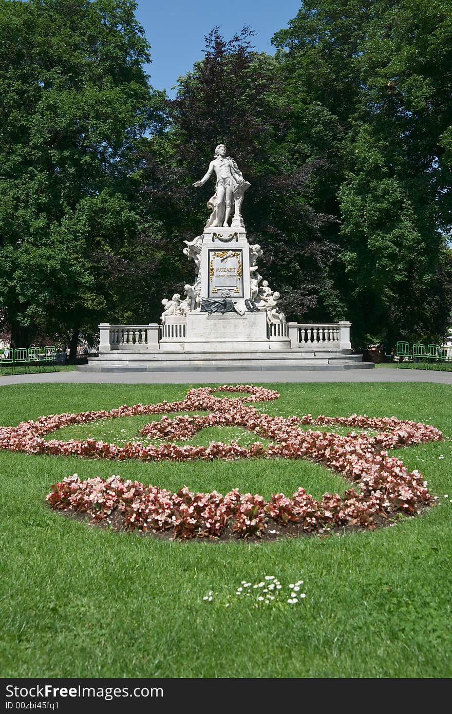 Mozart monument in Vienna