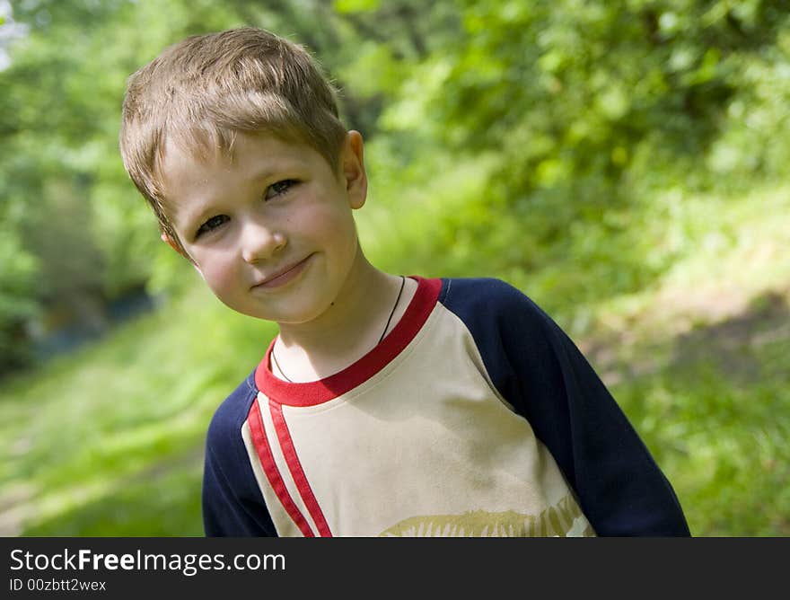 Portrait of smiling boy outdoor