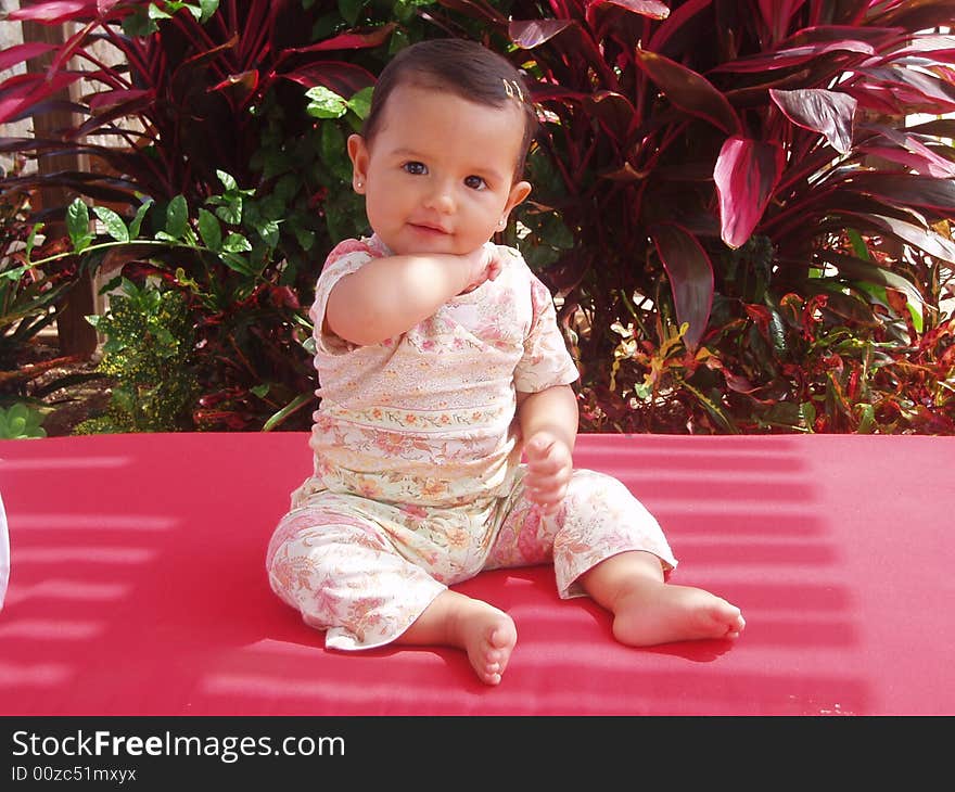 Baby And Vegetation