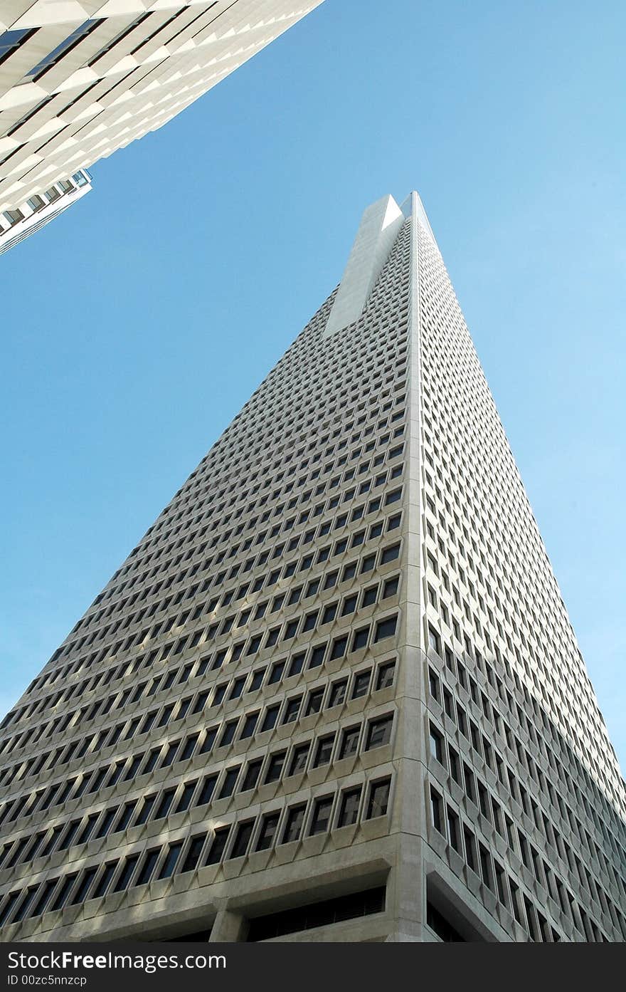 Transamerica Building in San Francisco, California on a beautiful sunny day in march 2008