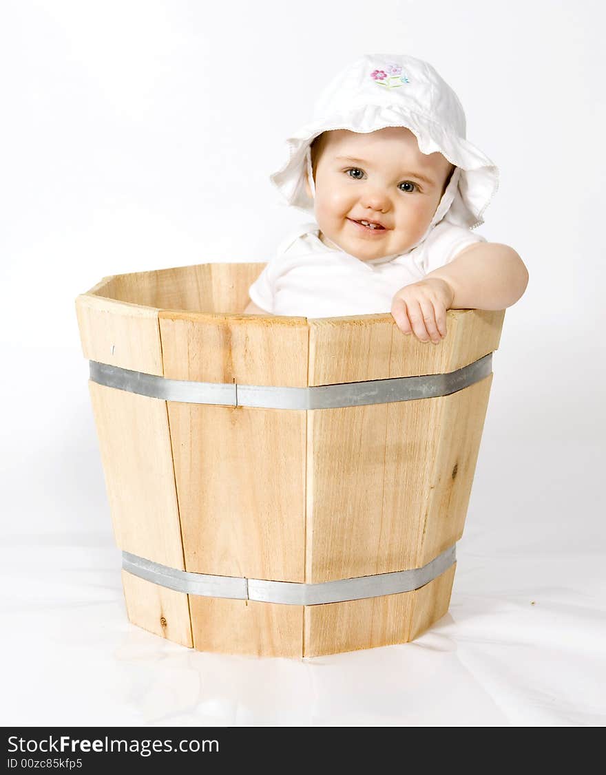 Baby in planter