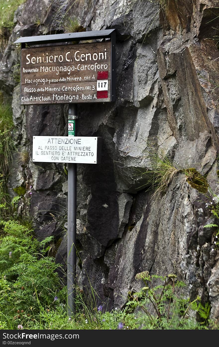 A panoramic view of landscapes, animals and equipment of the mountain