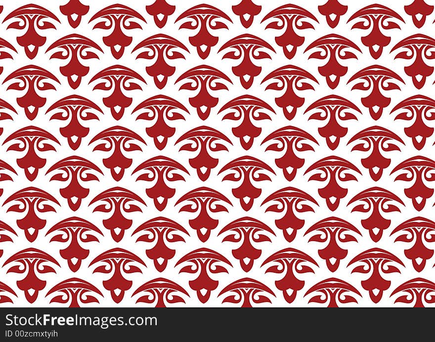 Ottoman style wallpaper pattern and shape