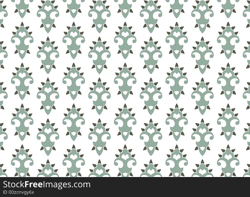 Ottoman style wallpaper pattern and shape