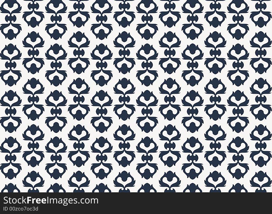 Ottoman style wallpaper pattern and shape