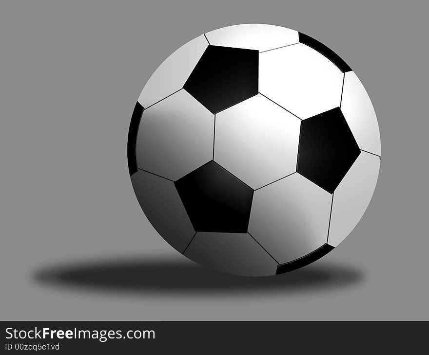 Football isolated on grey background.