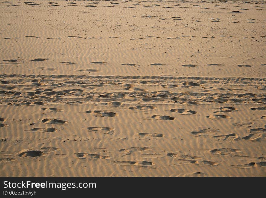 Footprints on the sand