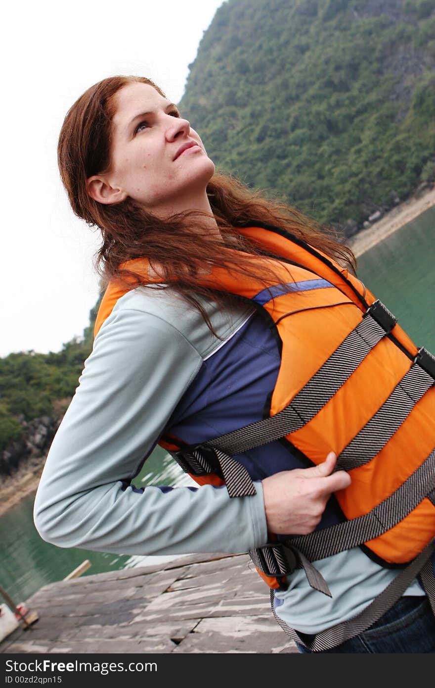 Woman Wearing A Life Jacket