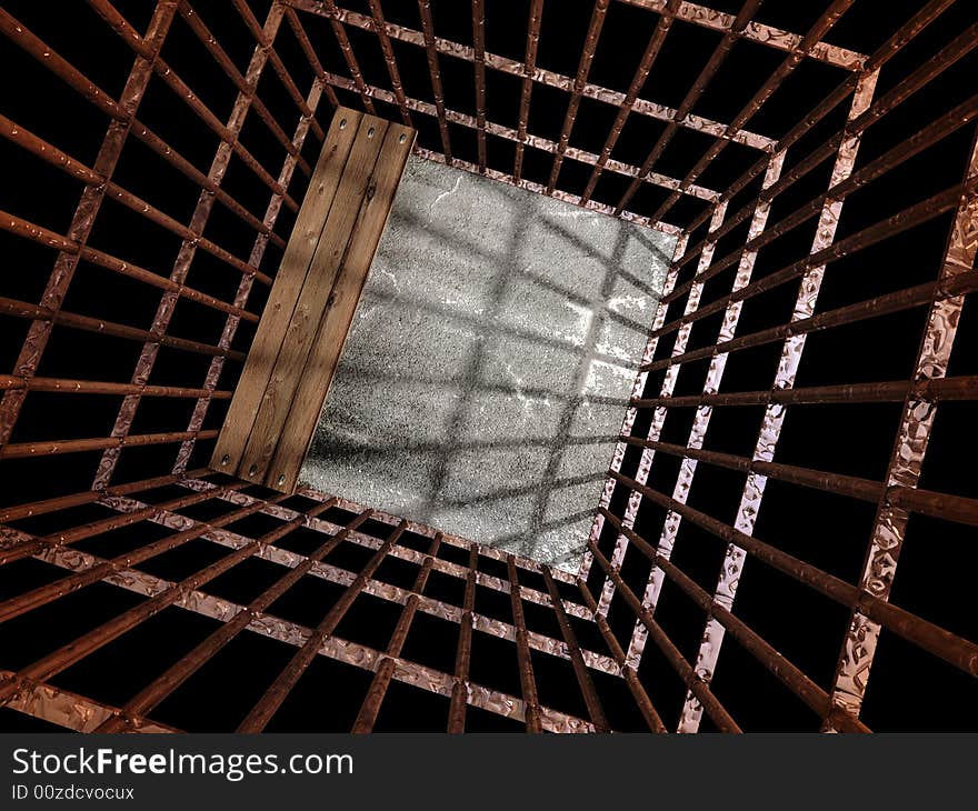 Image 3d of rusty metal jail background. Image 3d of rusty metal jail background