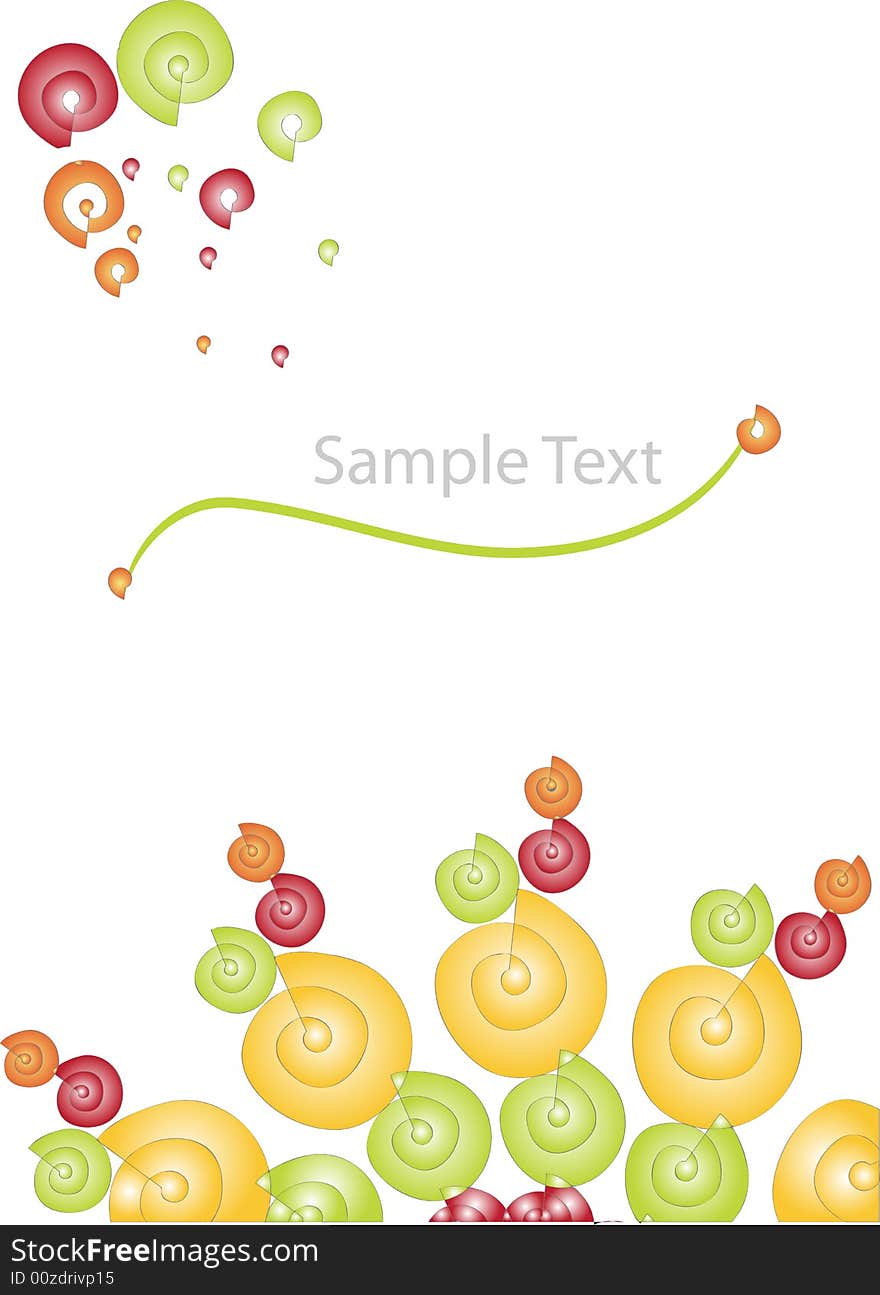 Abstract background with snail for sample text