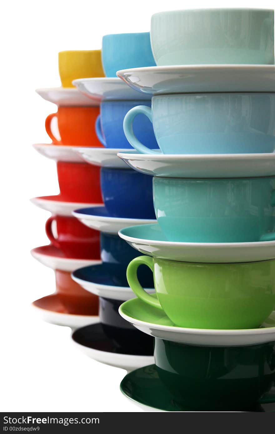 Decorative cups in all colors. Decorative cups in all colors