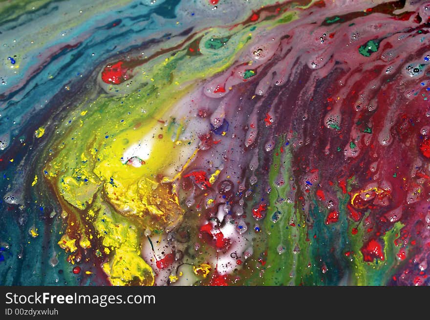 Wet abstract painting