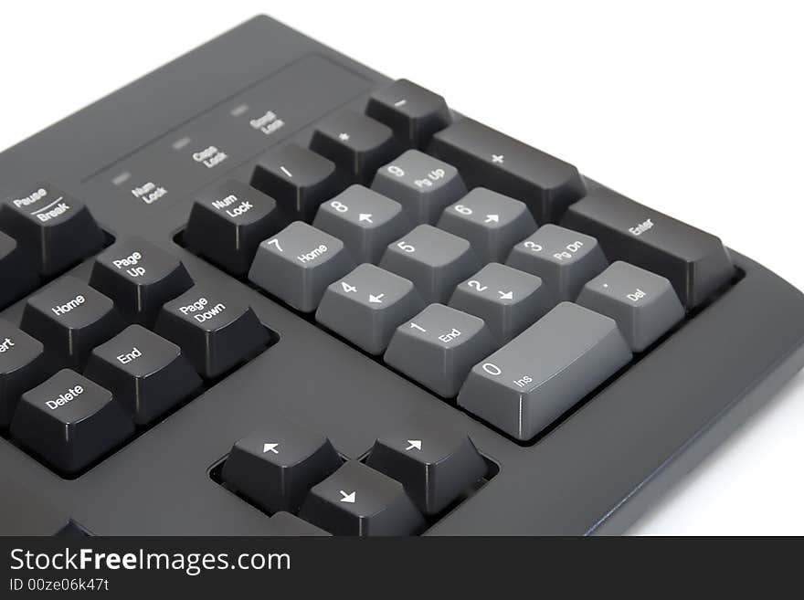 Computer keypad close-up