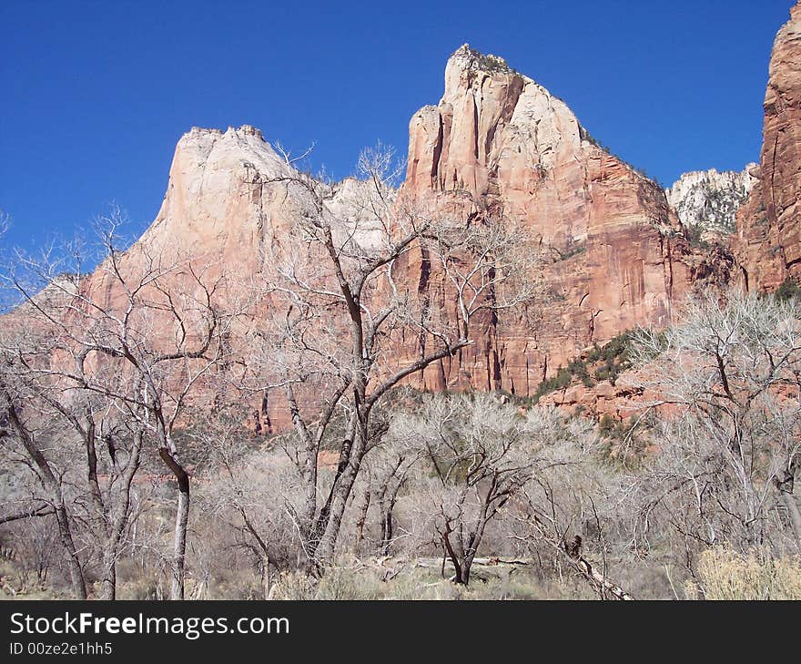 Red Rock Peaks on a Crystal Clear Day