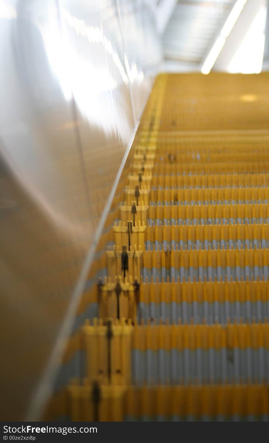 Escalator in washington metro, art