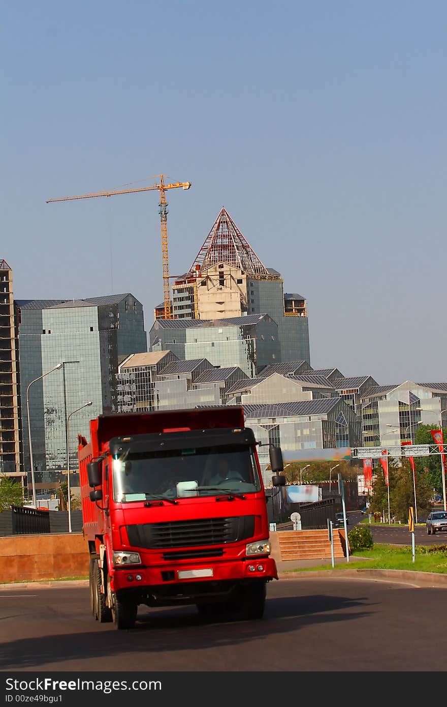 Construction of office buildings of city