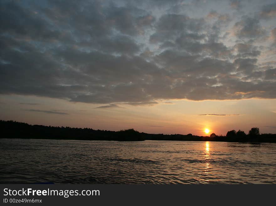 Sunset On The River