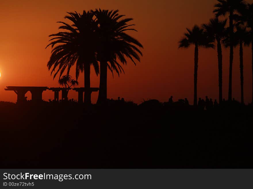 A beautiful Sunset at the beach on a warm summer day.