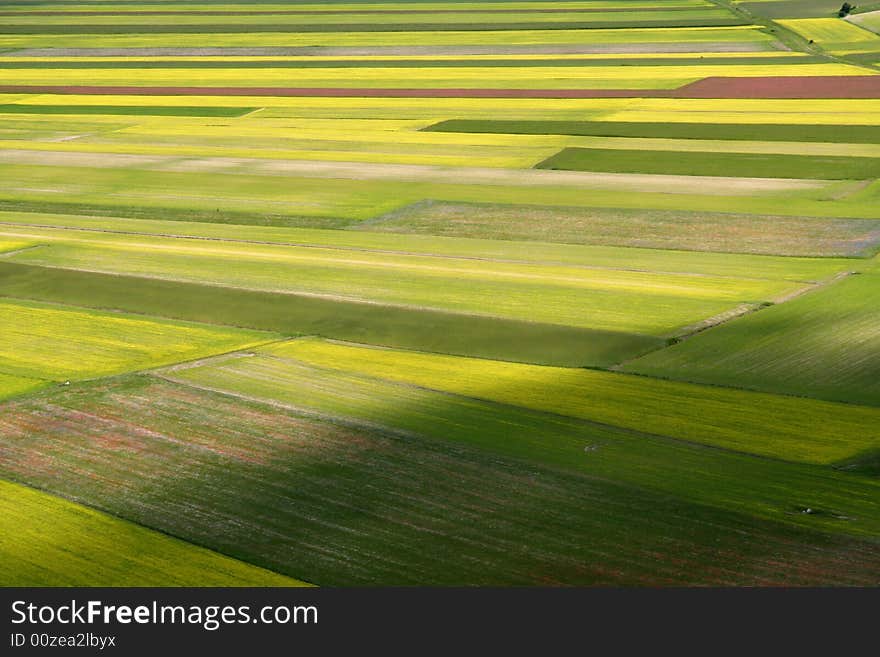 Summer landscape captured near Castelluccio di Norcia - Umbria - Italy. Summer landscape captured near Castelluccio di Norcia - Umbria - Italy