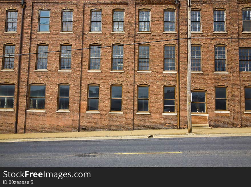 Large warehouse with many windows. Large warehouse with many windows