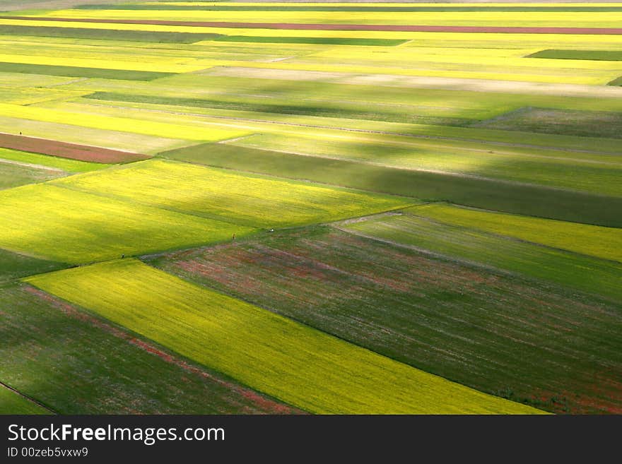 Summer landscape captured near Castelluccio di Norcia - Umbria - Italy. Summer landscape captured near Castelluccio di Norcia - Umbria - Italy