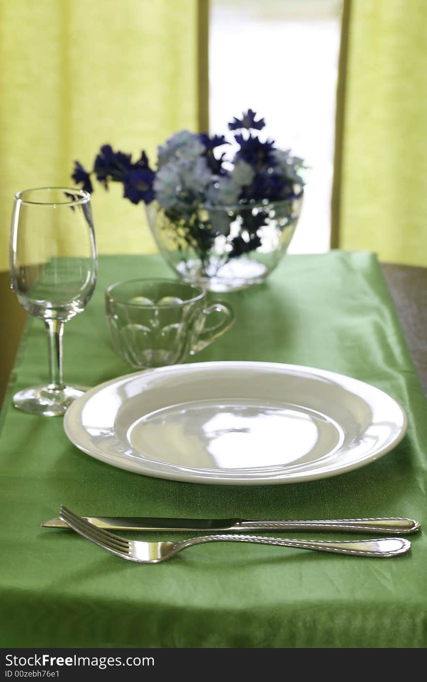 An elegant table set for brunch. An elegant table set for brunch