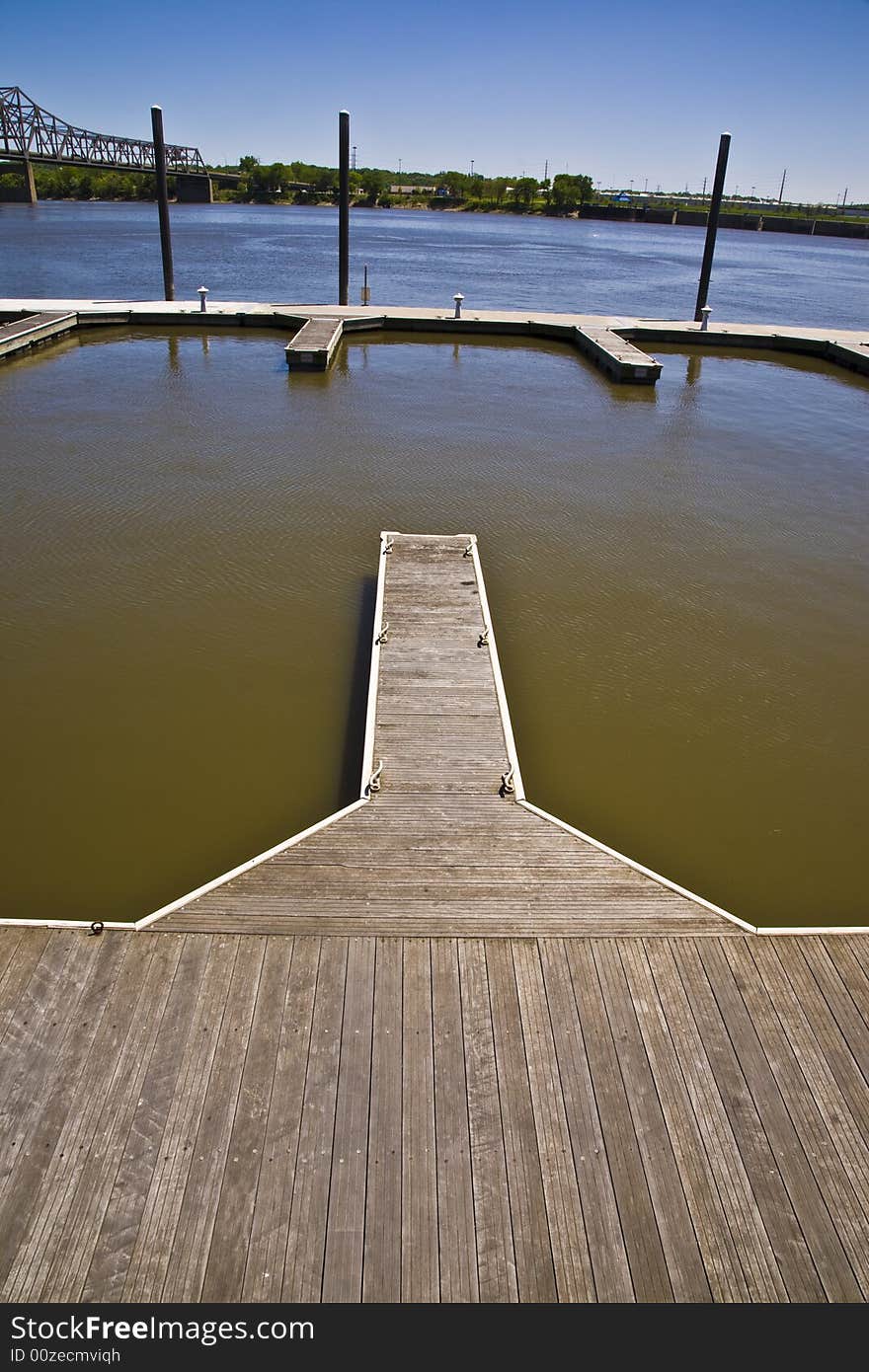 Closeup of river water and Dock. Closeup of river water and Dock