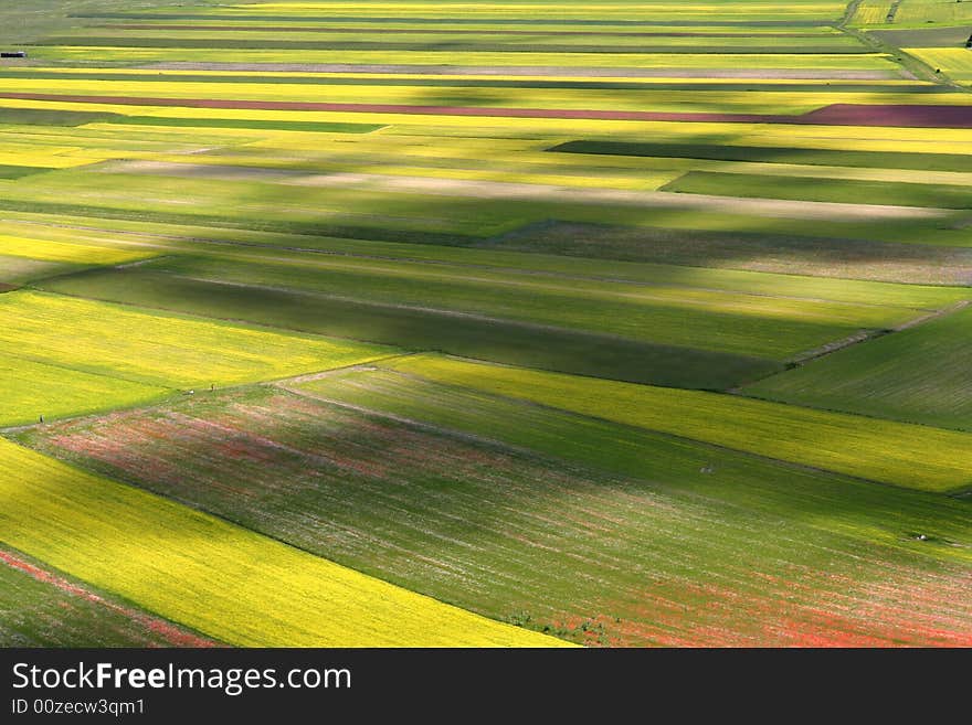 Summer landscape captured near Castelluccio di Norcia - Umbria - Italy. Summer landscape captured near Castelluccio di Norcia - Umbria - Italy