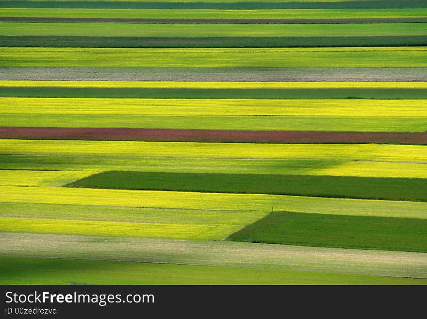 Summer landscape captured near Castelluccio di Norcia - Umbria - Italy. Summer landscape captured near Castelluccio di Norcia - Umbria - Italy