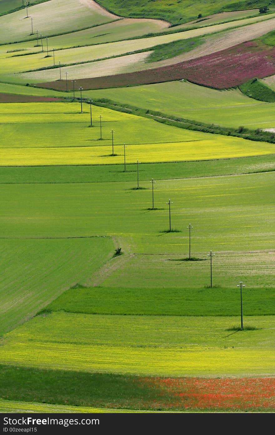 Summer landscape captured near Castelluccio di Norcia - Umbria - Italy. Summer landscape captured near Castelluccio di Norcia - Umbria - Italy