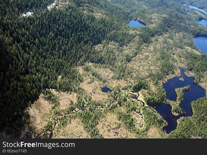 Water with blue skies from a plane in Mystic fjords Ketchikan alaska. Water with blue skies from a plane in Mystic fjords Ketchikan alaska