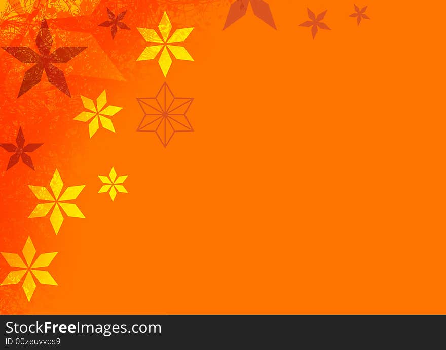 Star background orange